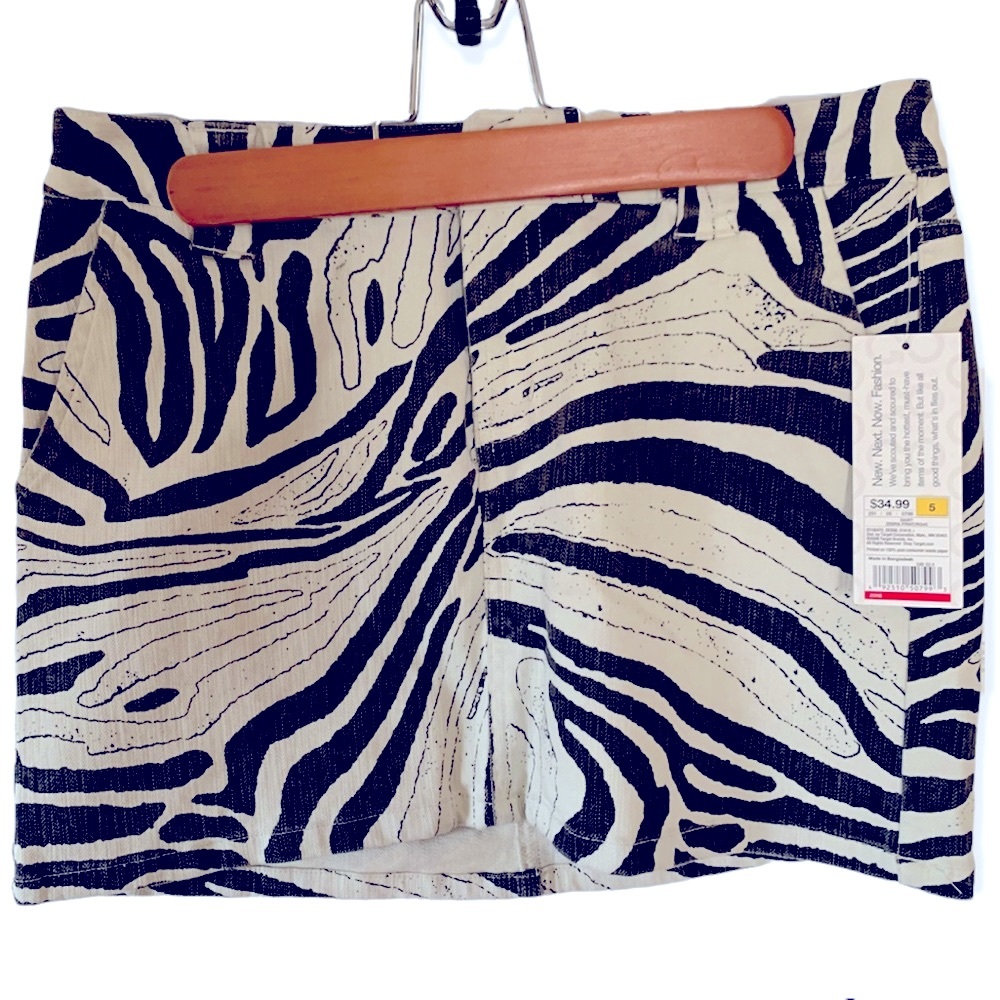 NWT Rogan for Target zebra graphic mini skirt